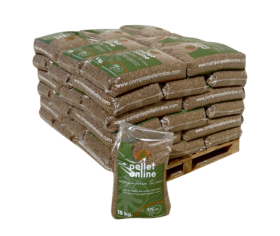 Pellets ENplus A1 Premium – Medio Palet 630 kg (42×15 kg)