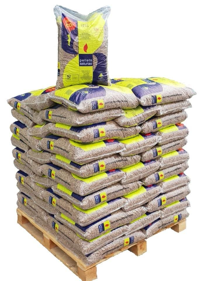 Pellets Asturias – Palet 1.080 kg (72×15 kg) ENplus